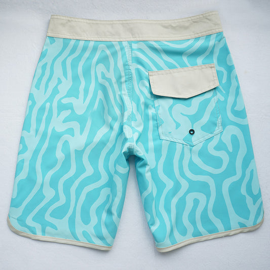 Men's Beach Shorts - In Stock | 4-Way Stretch Fabric, Digital Printing | Quick-Drying, Breathable, Water-Resistant & Sun-Protective | Cool Touch & Drape | Comfort-Focused