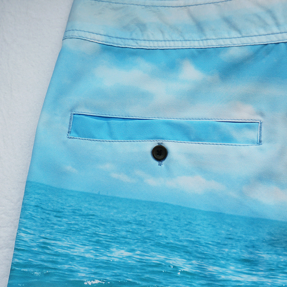 Men's Beach Shorts - In Stock | 4-Way Stretch Fabric, Digital Printing | Quick-Drying, Breathable, Water-Resistant & Sun-Protective | Cool Touch & Drape | Comfort-Focused