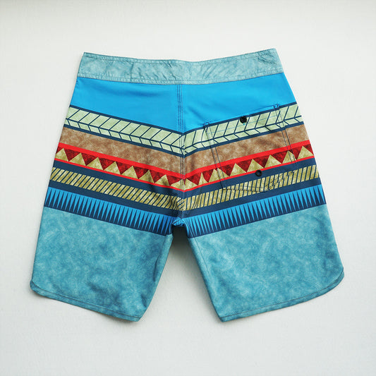 Men's Beach Shorts - In Stock | 4-Way Stretch Fabric, Digital Printing | Quick-Drying, Breathable, Water-Resistant & Sun-Protective | Cool Touch & Drape | Comfort-Focused