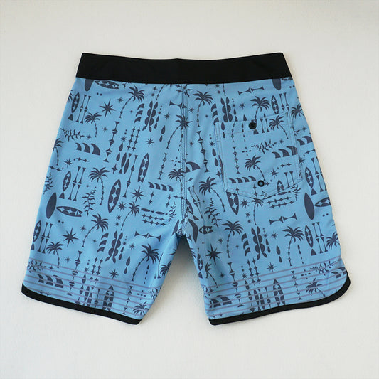 Men's Beach Shorts - In Stock | 4-Way Stretch Fabric, Digital Printing | Quick-Drying, Breathable, Water-Resistant & Sun-Protective | Cool Touch & Drape | Comfort-Focused