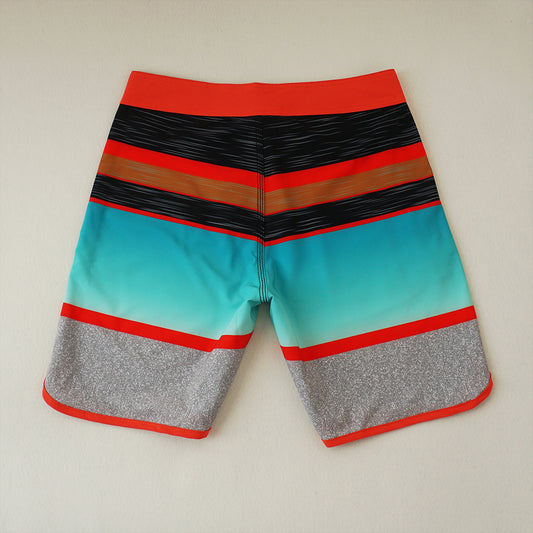 Men's Beach Shorts - In Stock | 4-Way Stretch Fabric, Digital Printing | Quick-Drying, Breathable, Water-Resistant & Sun-Protective | Cool Touch & Drape | Comfort-Focused