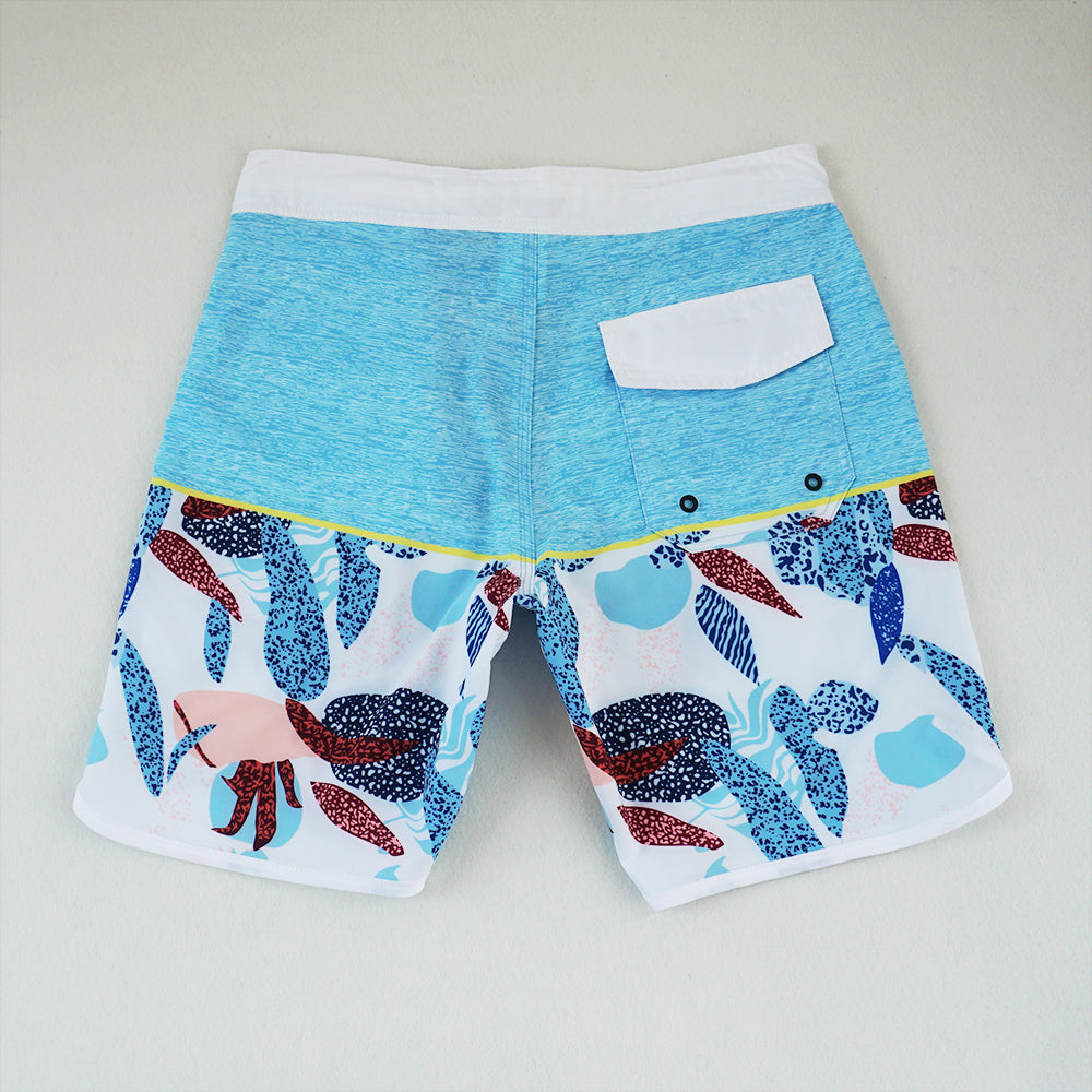 Men's Beach Shorts - In Stock | 4-Way Stretch Fabric, Digital Printing | Quick-Drying, Breathable, Water-Resistant & Sun-Protective | Cool Touch & Drape | Comfort-Focused