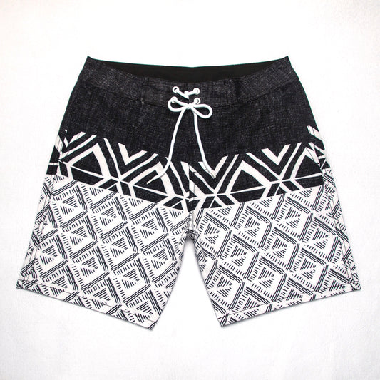 Men's Beach Shorts - In Stock | 4-Way Stretch Fabric, Digital Printing | Quick-Drying, Breathable, Water-Resistant & Sun-Protective | Cool Touch & Drape | Comfort-Focused