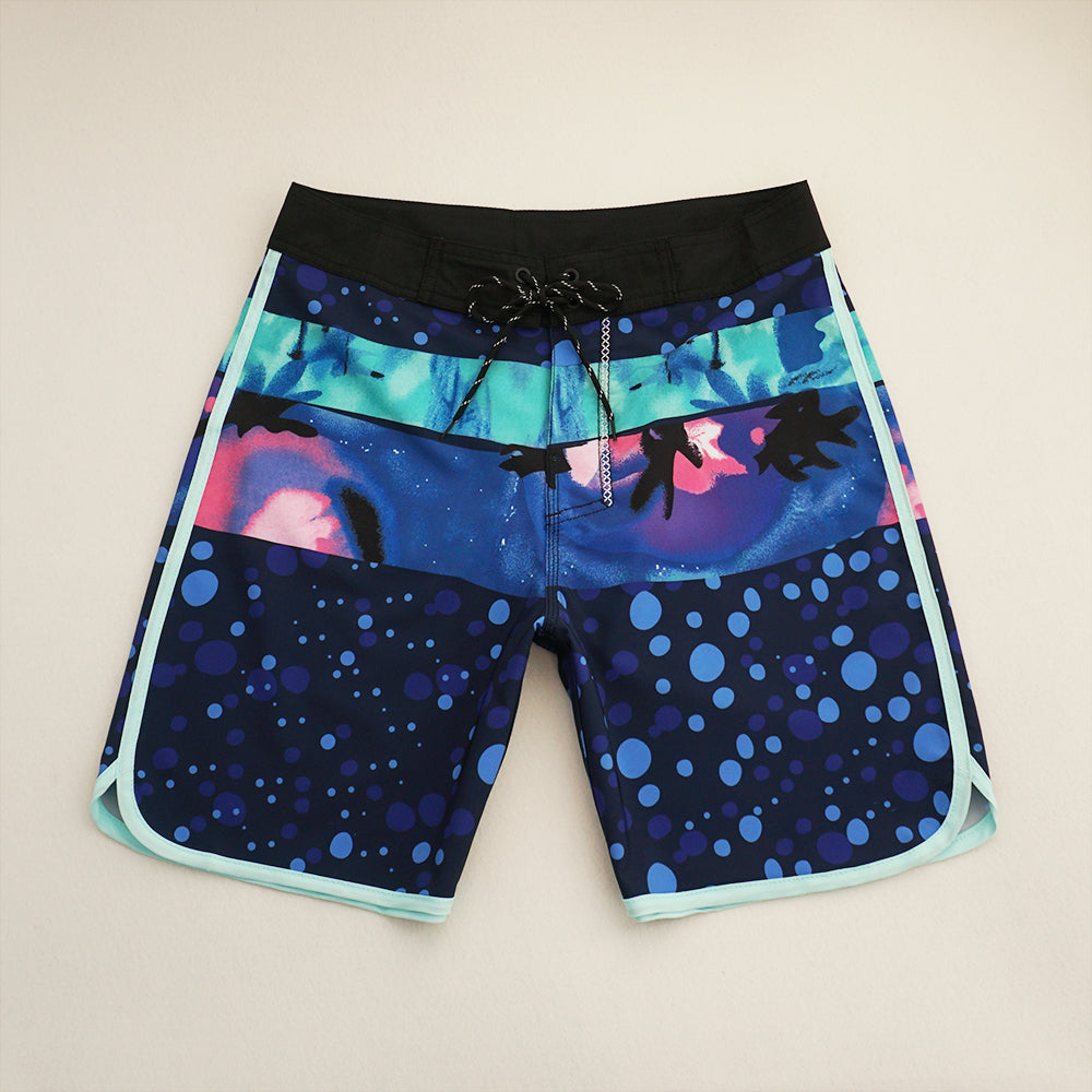 Men's Beach Shorts - In Stock | 4-Way Stretch Fabric, Digital Printing | Quick-Drying, Breathable, Water-Resistant & Sun-Protective | Cool Touch & Drape | Comfort-Focused