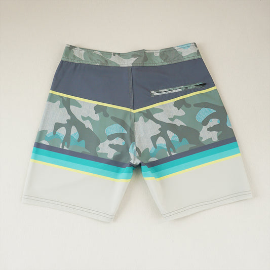 Men's Beach Shorts - In Stock | 4-Way Stretch Fabric, Digital Printing | Quick-Drying, Breathable, Water-Resistant & Sun-Protective | Cool Touch & Drape | Comfort-Focused