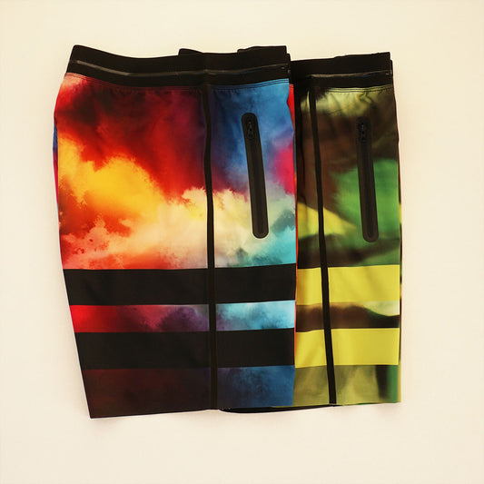 Men's Beach Shorts - Newly Upgraded | Seamless Fit Tech, 4-Way Stretch Fabric | Lightweight, Breathable, Cool-to-Touch & Sun-Protective | Athletic Design