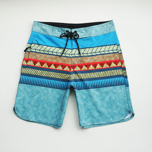Men's Beach Shorts - In Stock | 4-Way Stretch Fabric, Digital Printing | Quick-Drying, Breathable, Water-Resistant & Sun-Protective | Cool Touch & Drape | Comfort-Focused