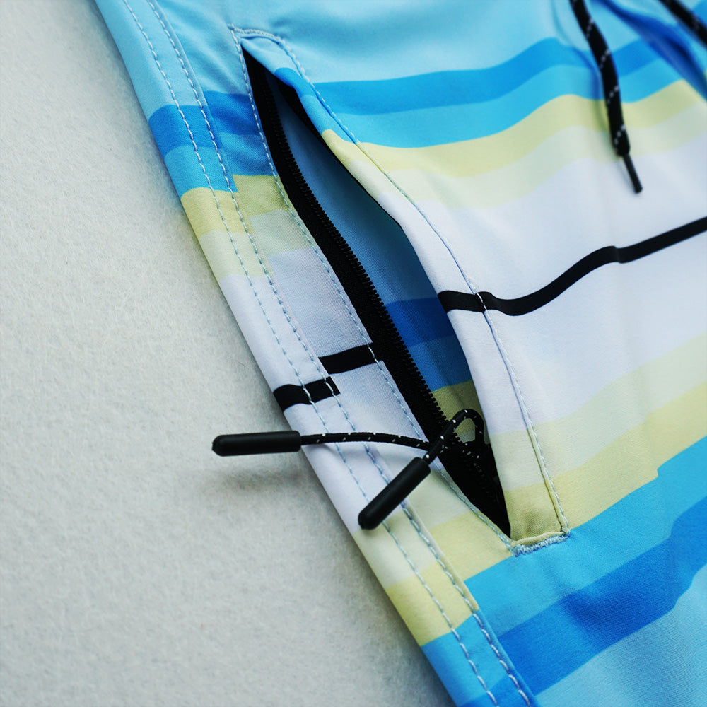 Men's Beach Shorts - In Stock | 4-Way Stretch Fabric, Digital Printing | Quick-Drying, Breathable, Water-Resistant & Sun-Protective | Cool Touch & Drape | Comfort-Focused