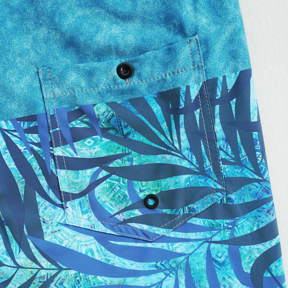 Men's Beach Shorts - In Stock | 4-Way Stretch Fabric, Digital Printing | Quick-Drying, Breathable, Water-Resistant & Sun-Protective | Cool Touch & Drape | Comfort-Focused