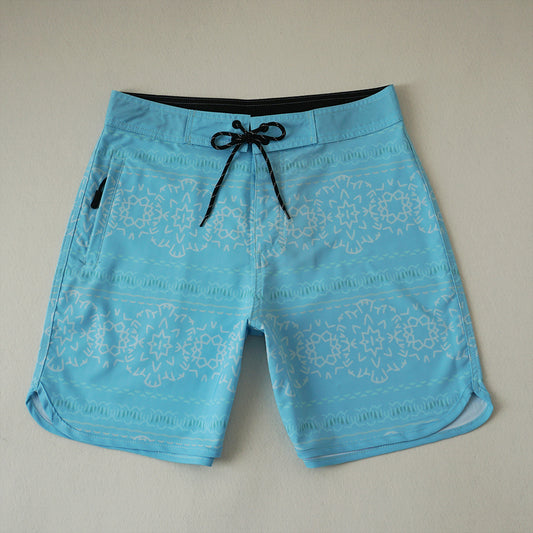 Men's Beach Shorts - In Stock | 4-Way Stretch Fabric, Digital Printing | Quick-Drying, Breathable, Water-Resistant & Sun-Protective | Cool Touch & Drape | Comfort-Focused