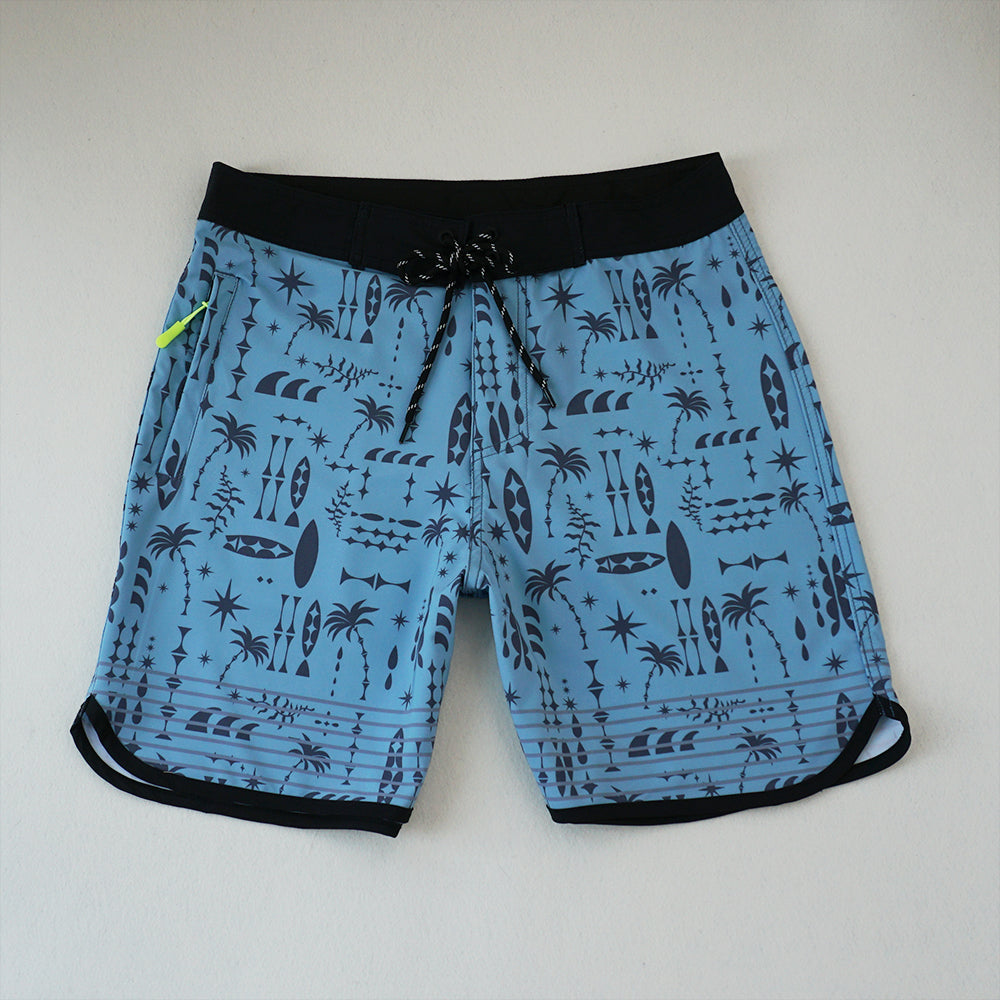 Men's Beach Shorts - In Stock | 4-Way Stretch Fabric, Digital Printing | Quick-Drying, Breathable, Water-Resistant & Sun-Protective | Cool Touch & Drape | Comfort-Focused