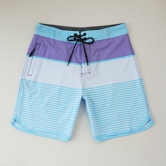 Men's Beach Shorts - In Stock | 4-Way Stretch Fabric, Digital Printing | Quick-Drying, Breathable, Water-Resistant & Sun-Protective | Cool Touch & Drape | Comfort-Focused