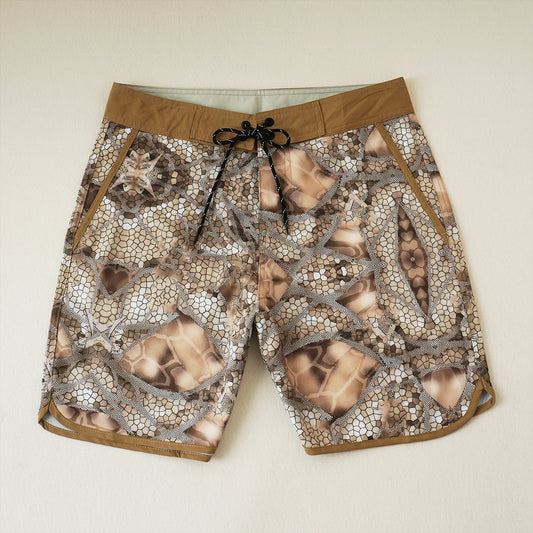 Men's Beach Shorts - In Stock | 4-Way Stretch Fabric, Digital Printing | Quick-Drying, Breathable, Water-Resistant & Sun-Protective | Cool Touch & Drape | Comfort-Focused