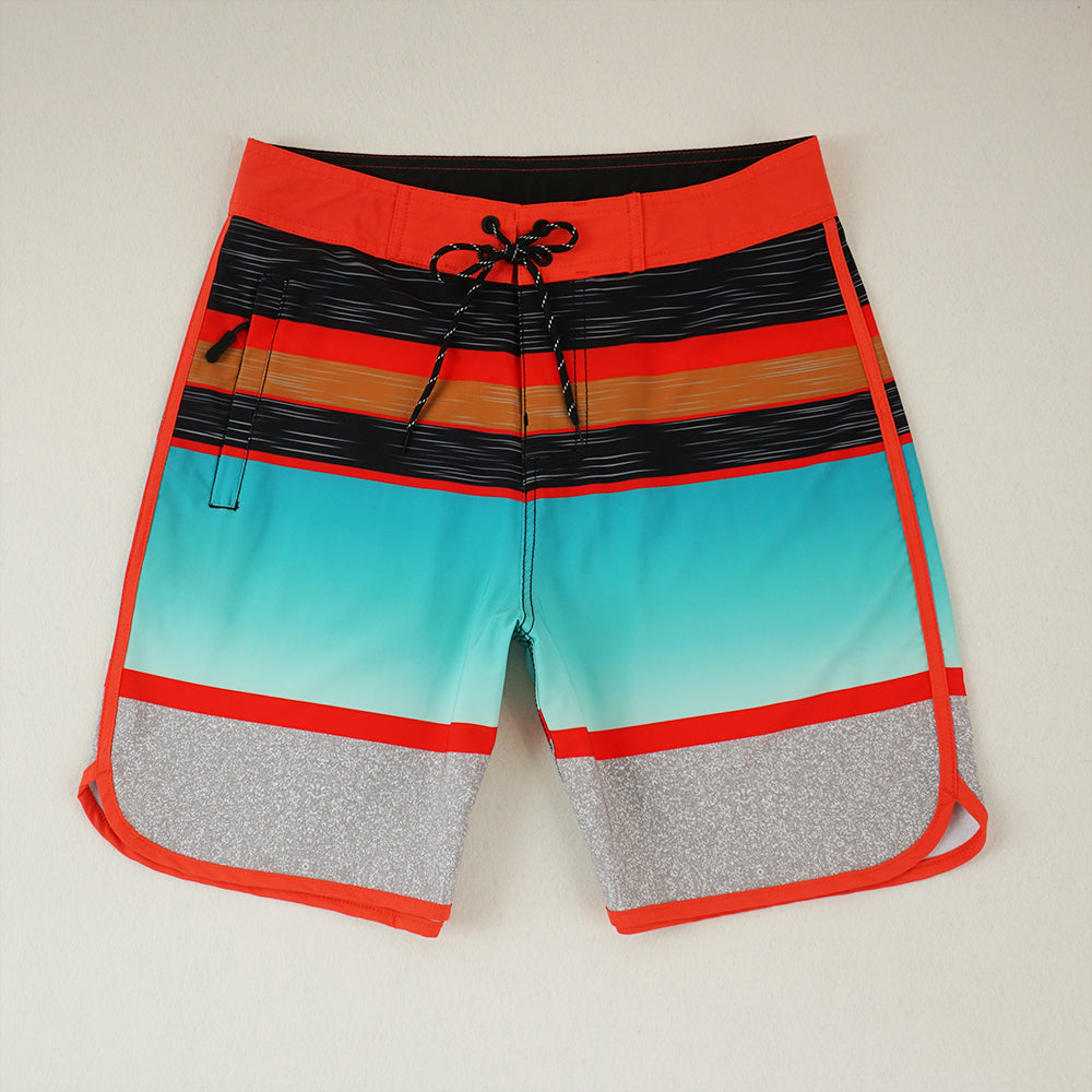 Men's Beach Shorts - In Stock | 4-Way Stretch Fabric, Digital Printing | Quick-Drying, Breathable, Water-Resistant & Sun-Protective | Cool Touch & Drape | Comfort-Focused