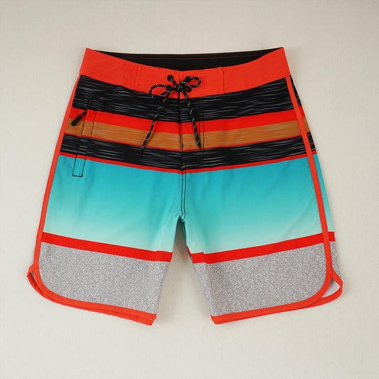Men's Beach Shorts - In Stock | 4-Way Stretch Fabric, Digital Printing | Quick-Drying, Breathable, Water-Resistant & Sun-Protective | Cool Touch & Drape | Comfort-Focused