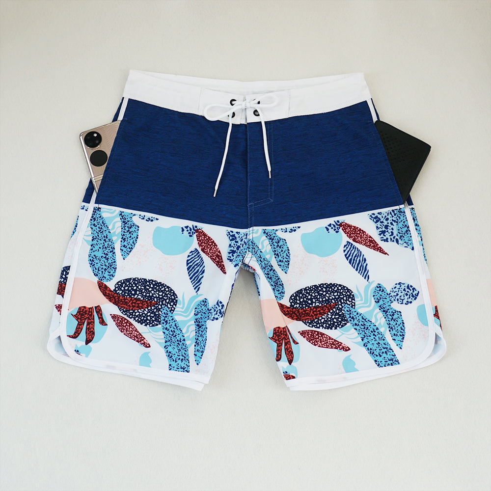 Men's Beach Shorts - In Stock | 4-Way Stretch Fabric, Digital Printing | Quick-Drying, Breathable, Water-Resistant & Sun-Protective | Cool Touch & Drape | Comfort-Focused