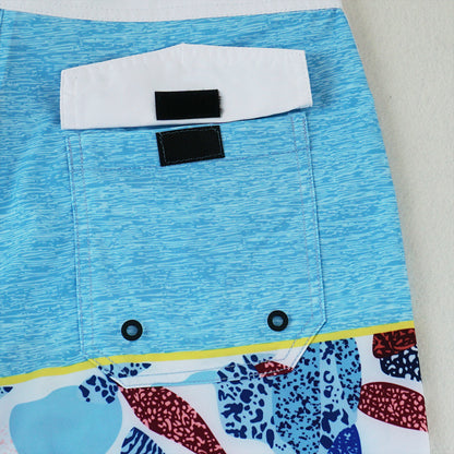 Men's Beach Shorts - In Stock | 4-Way Stretch Fabric, Digital Printing | Quick-Drying, Breathable, Water-Resistant & Sun-Protective | Cool Touch & Drape | Comfort-Focused