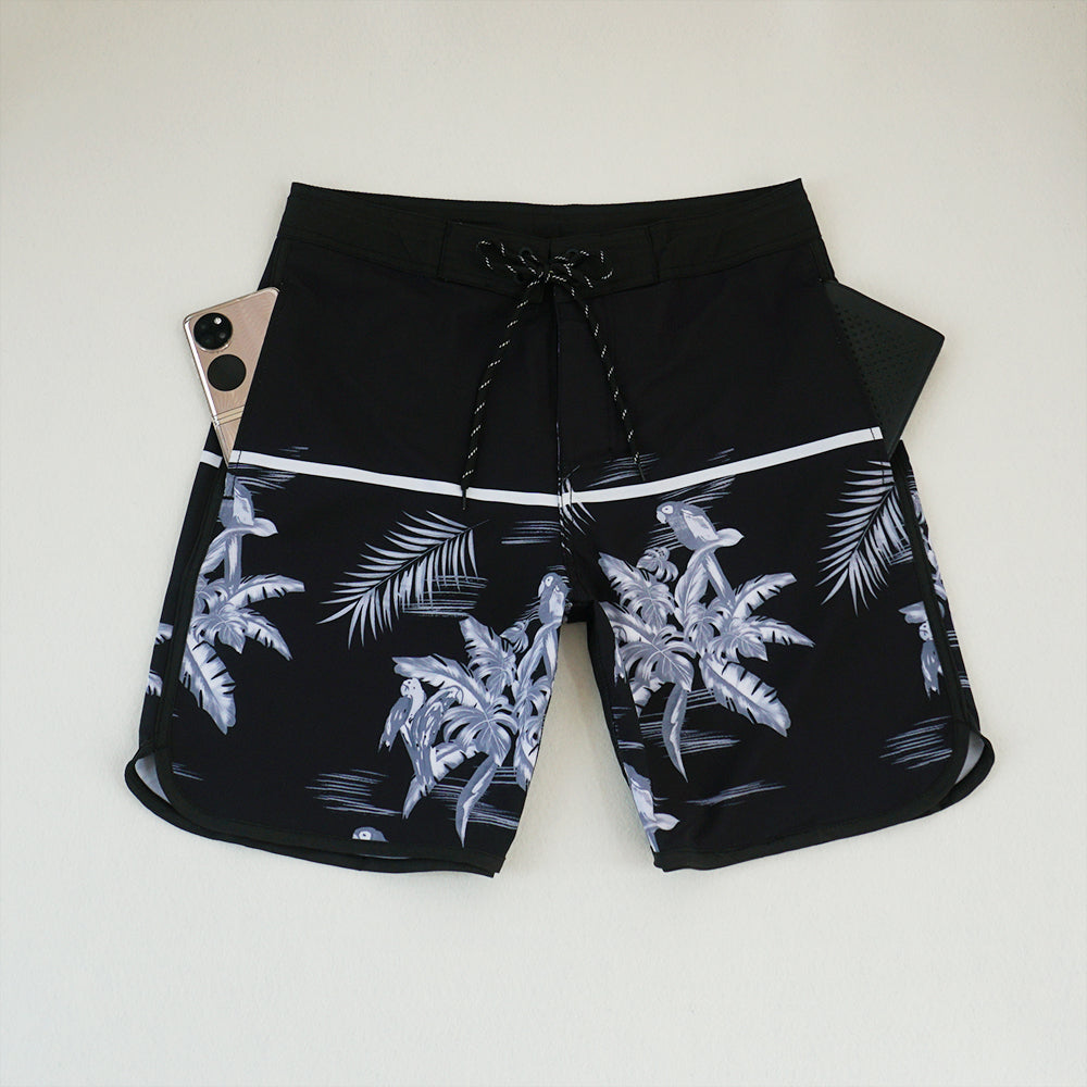 Men's Beach Shorts - In Stock | 4-Way Stretch Fabric, Digital Printing | Quick-Drying, Breathable, Water-Resistant & Sun-Protective | Cool Touch & Drape | Comfort-Focused