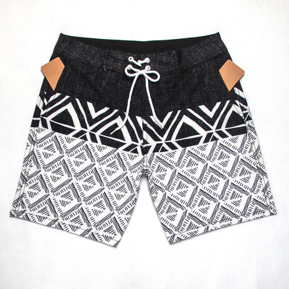 Men's Beach Shorts - In Stock | 4-Way Stretch Fabric, Digital Printing | Quick-Drying, Breathable, Water-Resistant & Sun-Protective | Cool Touch & Drape | Comfort-Focused