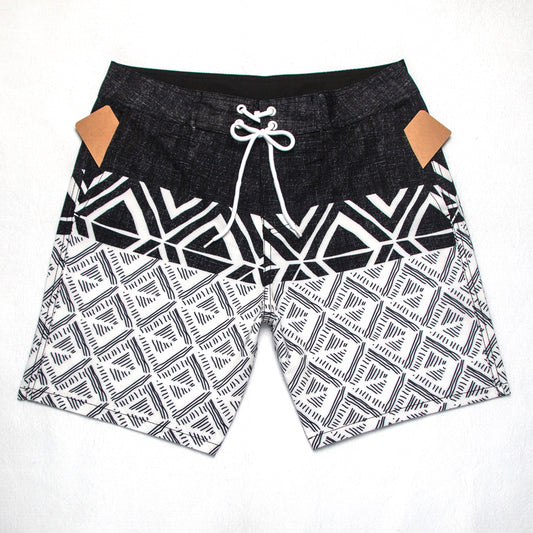Men's Beach Shorts - In Stock | 4-Way Stretch Fabric, Digital Printing | Quick-Drying, Breathable, Water-Resistant & Sun-Protective | Cool Touch & Drape | Comfort-Focused