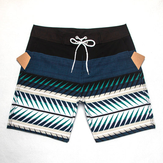 Men's Beach Shorts - In Stock | 4-Way Stretch Fabric, Digital Printing | Quick-Drying, Breathable, Water-Resistant & Sun-Protective | Cool Touch & Drape | Comfort-Focused
