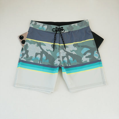 Men's Beach Shorts - In Stock | 4-Way Stretch Fabric, Digital Printing | Quick-Drying, Breathable, Water-Resistant & Sun-Protective | Cool Touch & Drape | Comfort-Focused