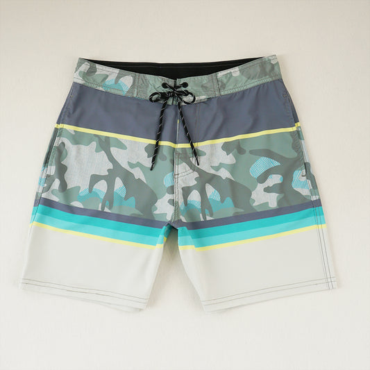 Men's Beach Shorts - In Stock | 4-Way Stretch Fabric, Digital Printing | Quick-Drying, Breathable, Water-Resistant & Sun-Protective | Cool Touch & Drape | Comfort-Focused