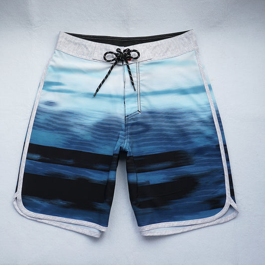 Men's Beach Shorts - In Stock | 4-Way Stretch Fabric, Digital Printing | Quick-Drying, Breathable, Water-Resistant & Sun-Protective | Cool Touch & Drape | Comfort-Focused